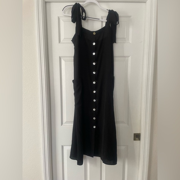 Black Button-Down Dress “Show me your mumu” large - Picture 8 of 9